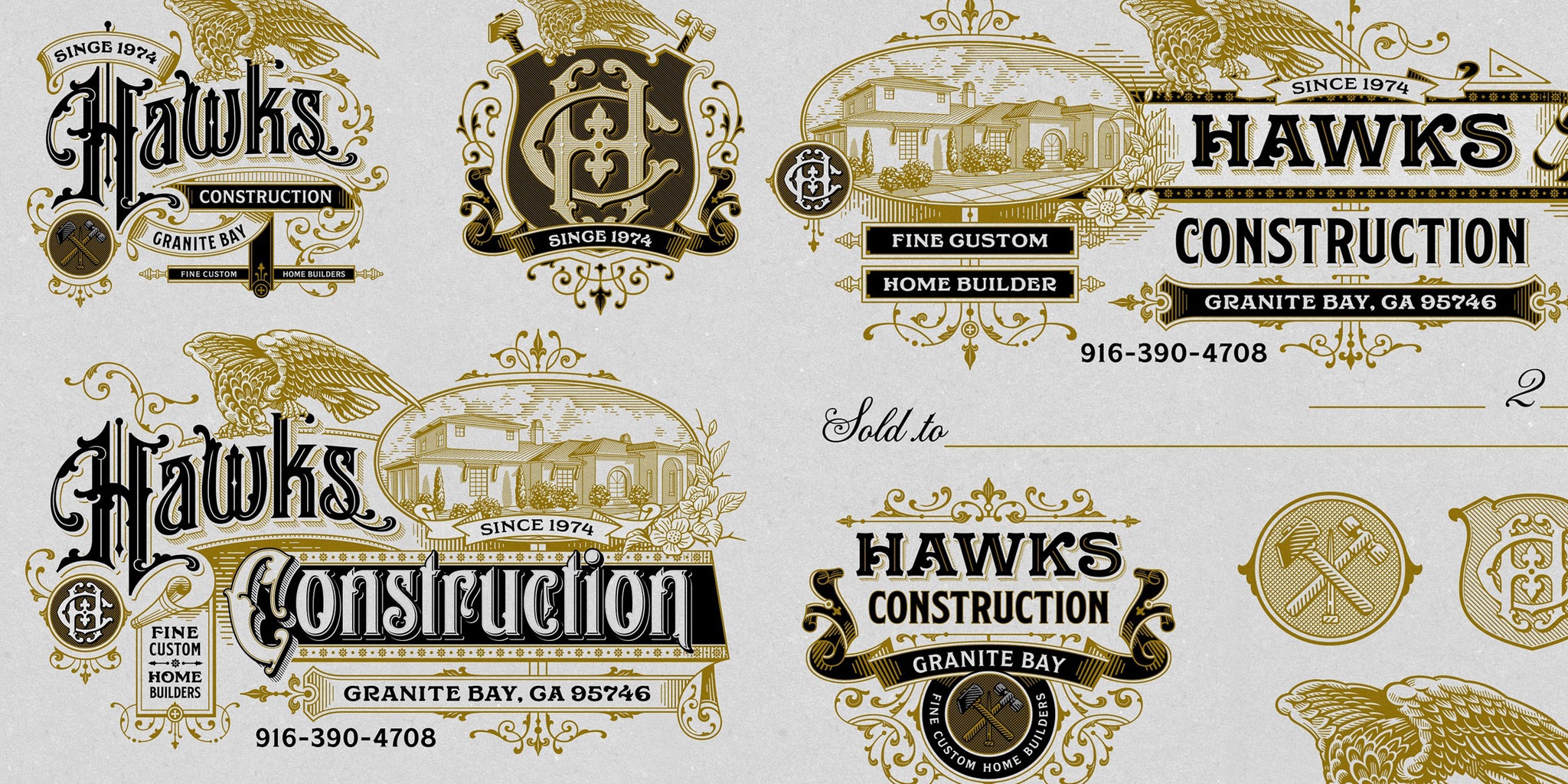 Font in use - Hawk's Construction Branding by Novi Souldado