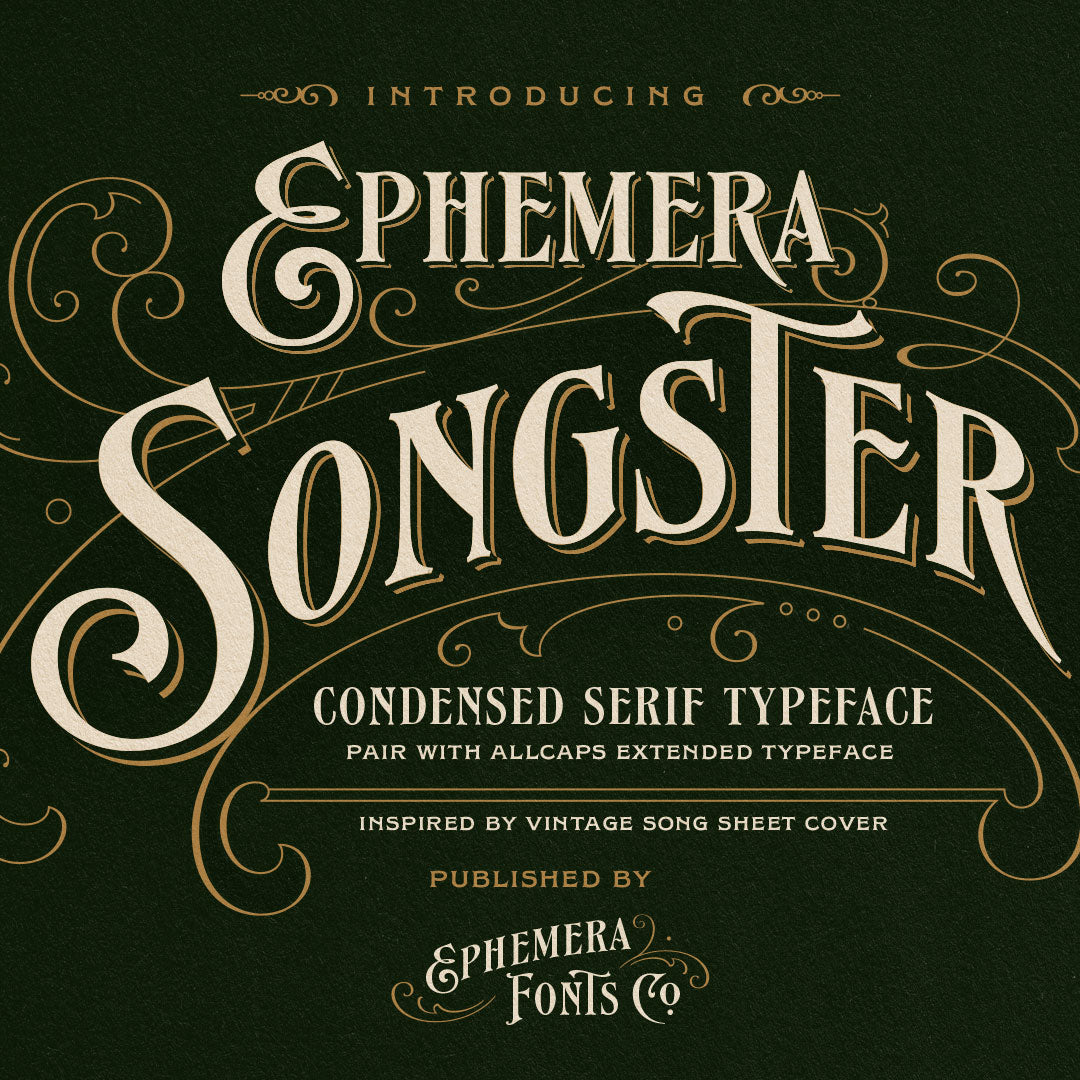 Vintage Fonts - EFCO Songster + Extras