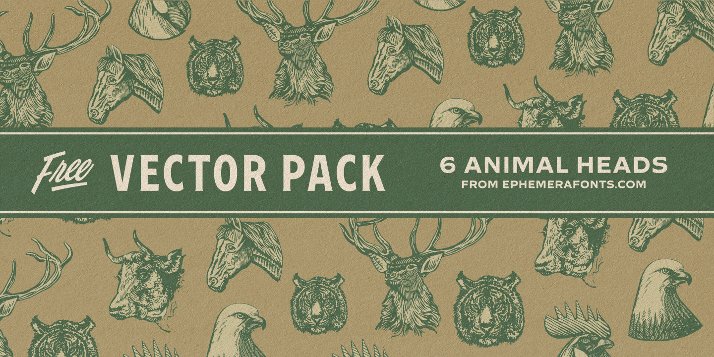 Freebies #4 -  Animal Heads Vector Pack