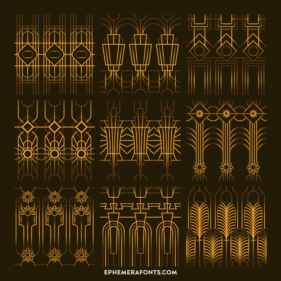 Ephemera Art Deco Patterns 01
