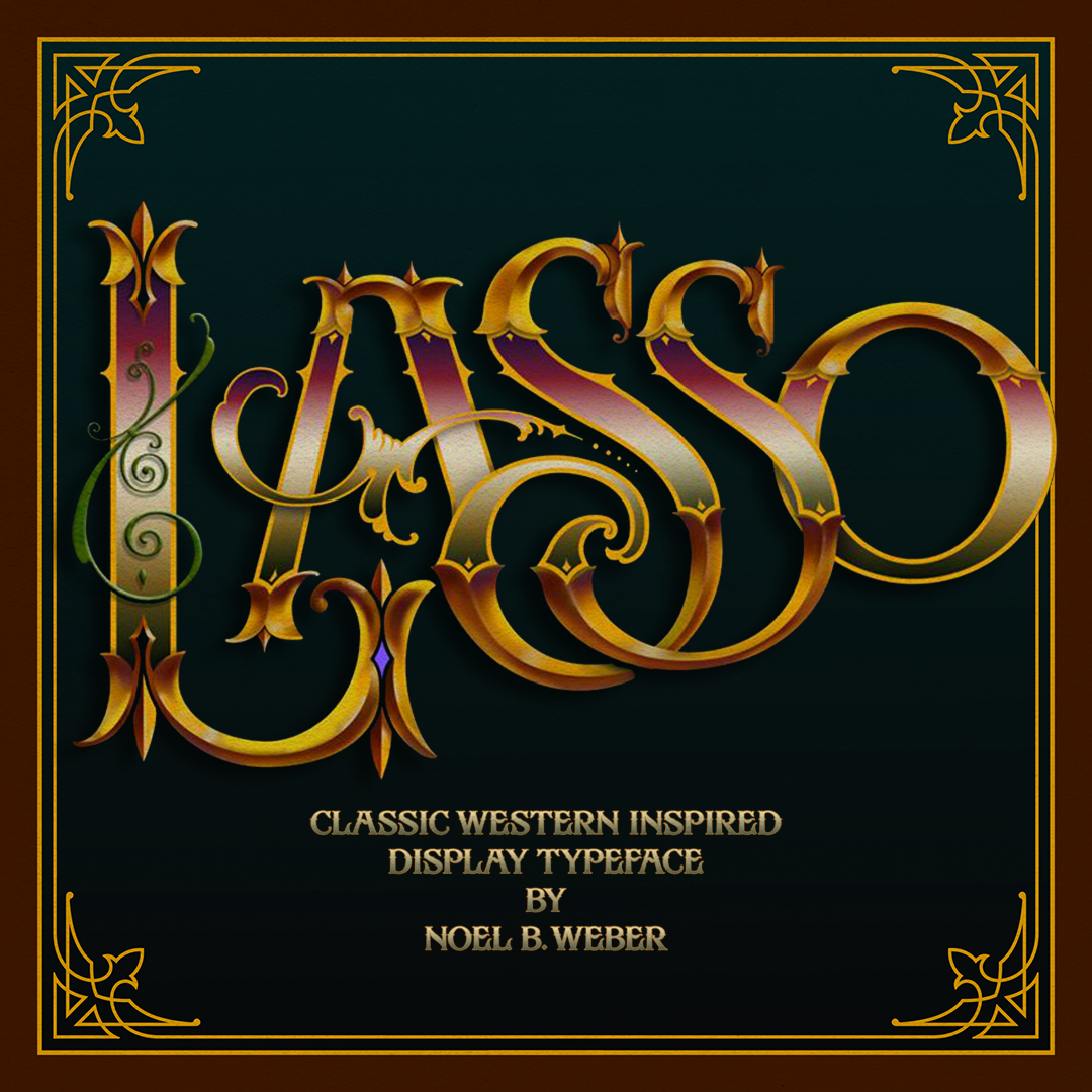 Lasso Script Font NBW Lasso Fonts | Ephemera Fonts