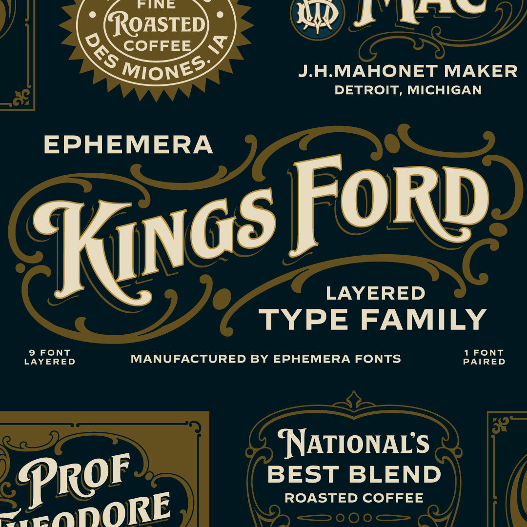 Ephemera Kingsford Fonts & Ornaments