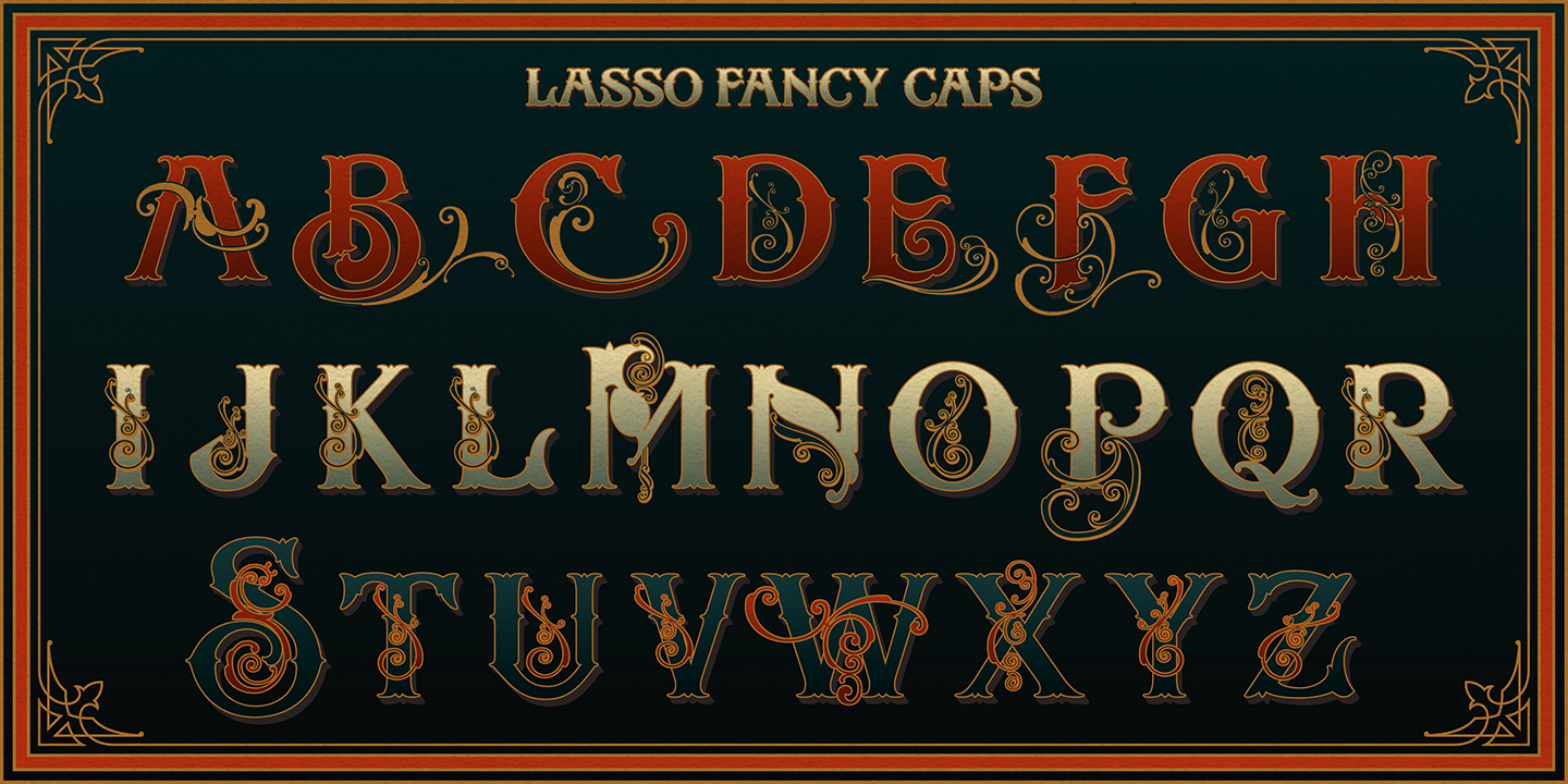 Lasso Script Font NBW Lasso Fonts | Ephemera Fonts