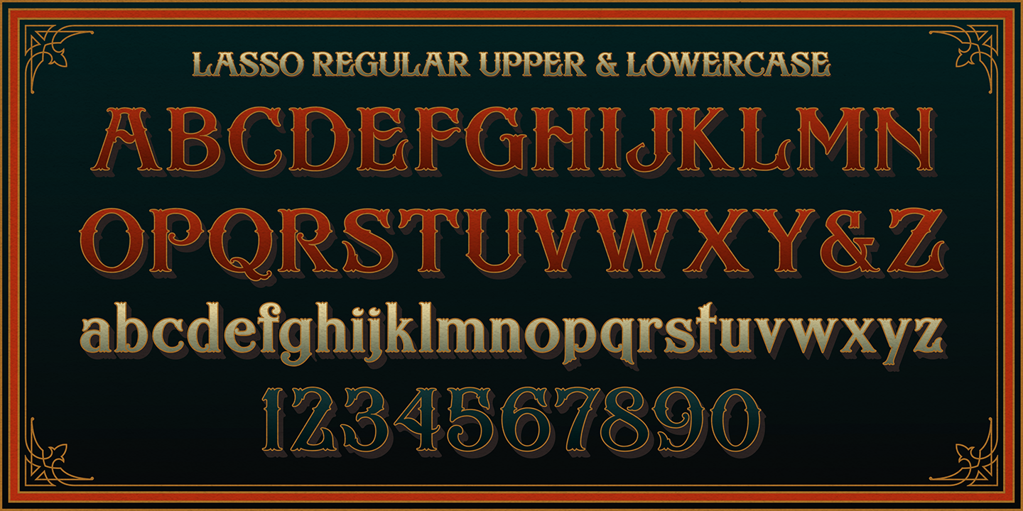 Lasso Script Font NBW Lasso Fonts | Ephemera Fonts