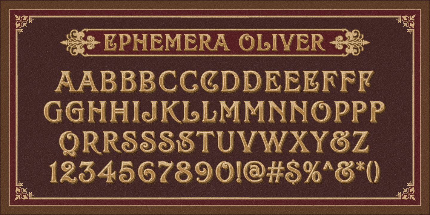Ephemera Oliver Layered Fonts - Ephemera Fonts