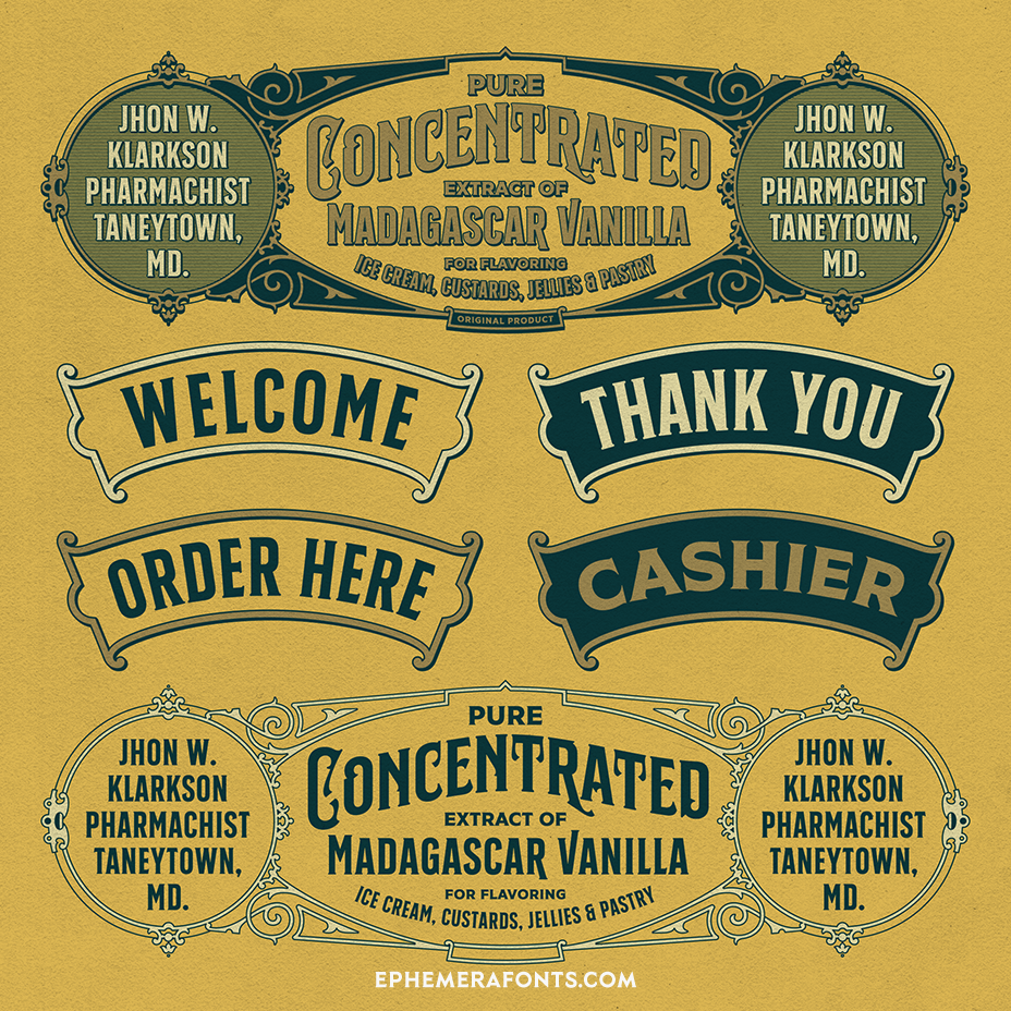 Ephemera Panels 24 | Ephemera Fonts