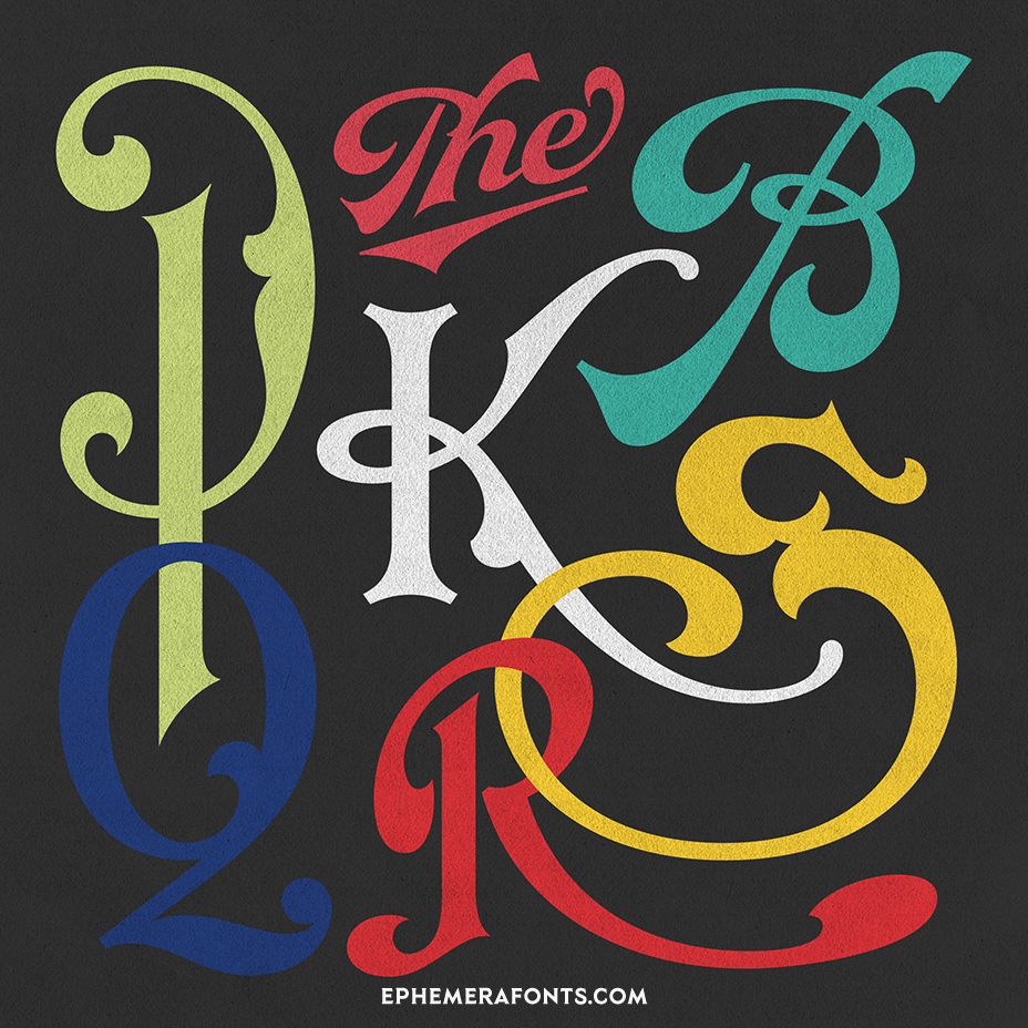 Random Drop Caps 01 | Ephemera Fonts